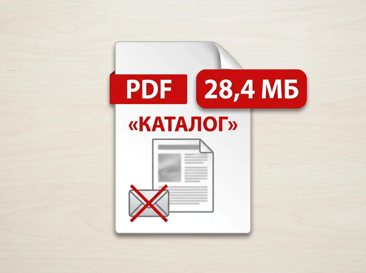 Тяжёлый PDF-каталог на 28 МБ, отправленный в чат