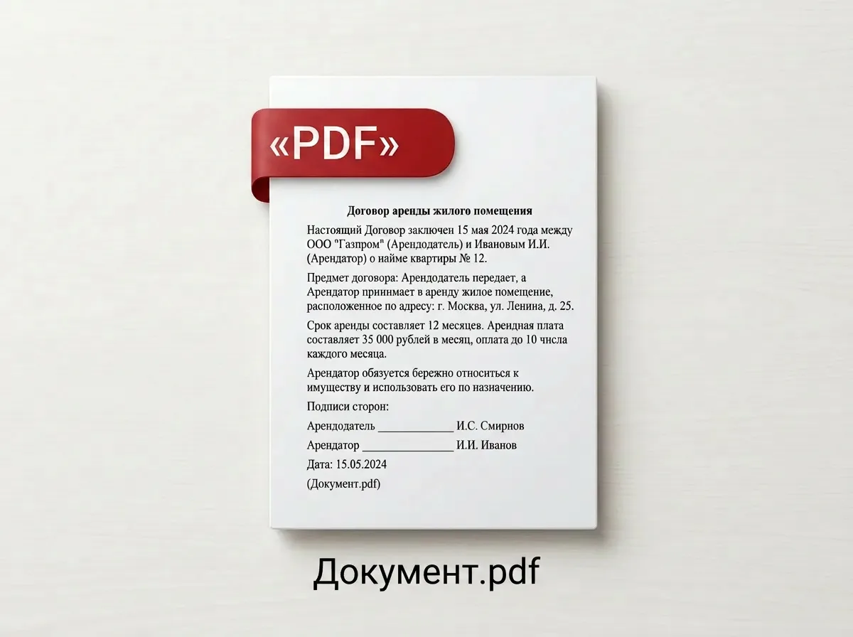 Пример конвертации документа между форматами, сделанной ёжом
