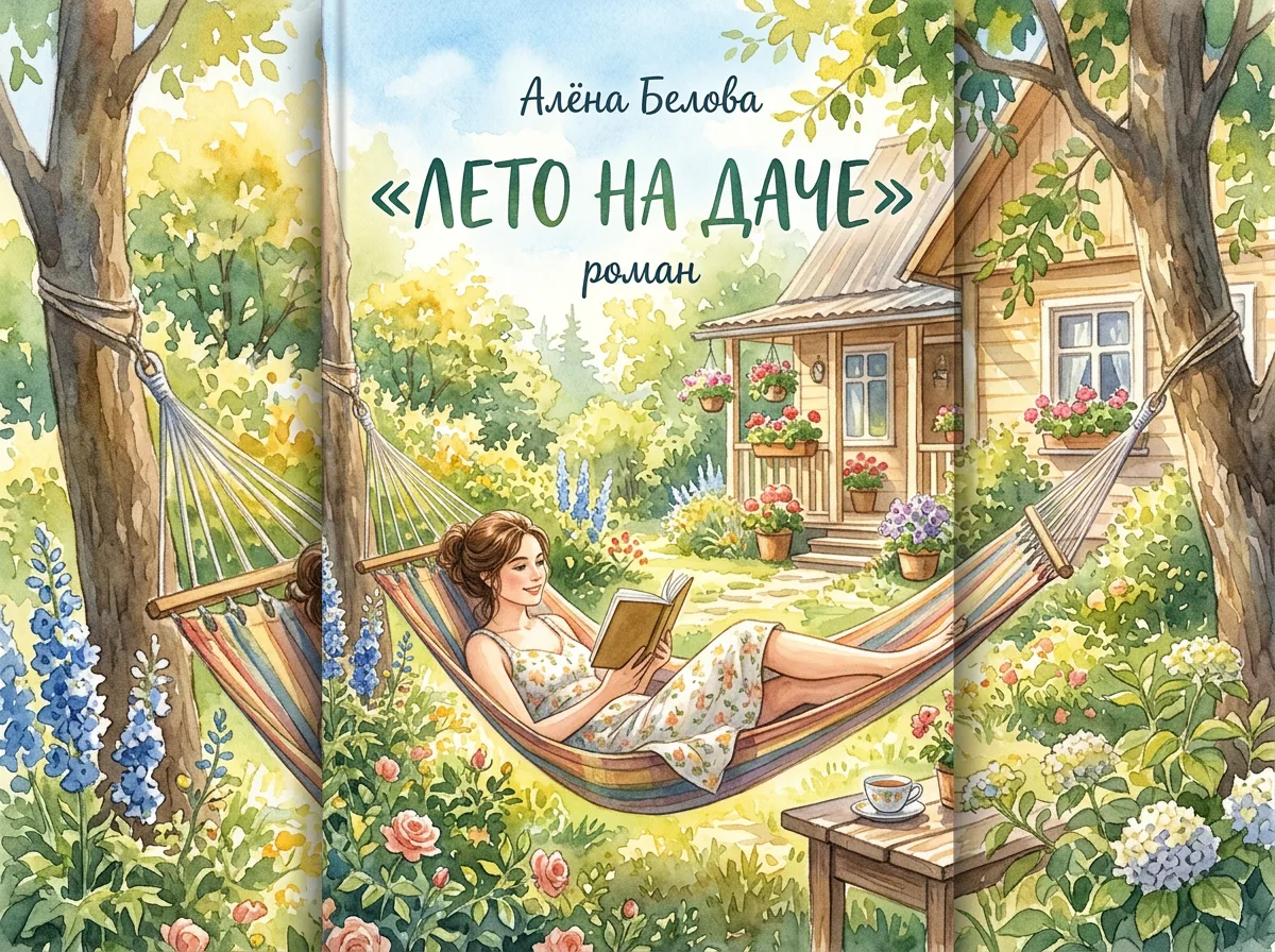 Романтическая обложка «Лето на даче» для Wattpad