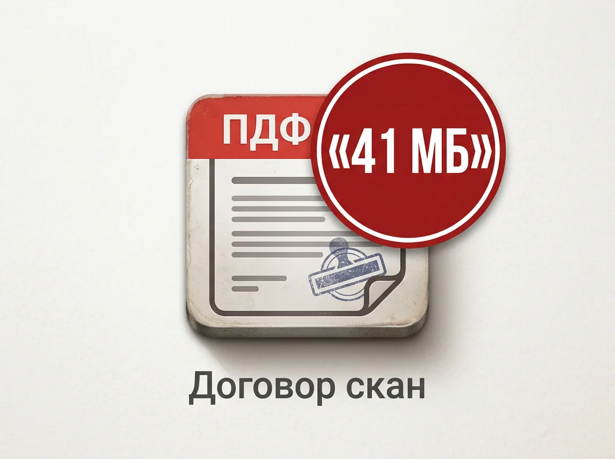 Тот же скан договора весом 41 МБ