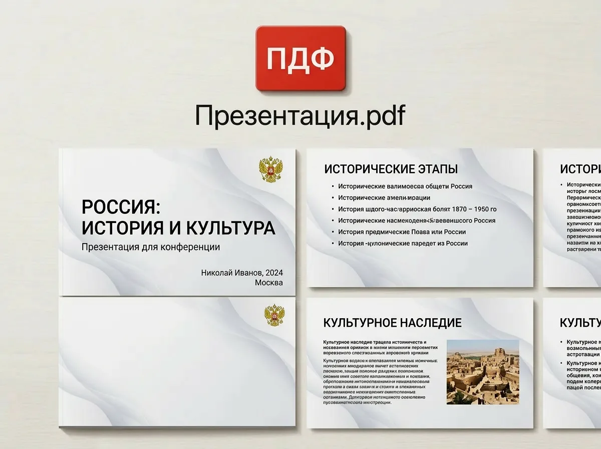 Презентация, сконвертированная в PDF по слайду на страницу