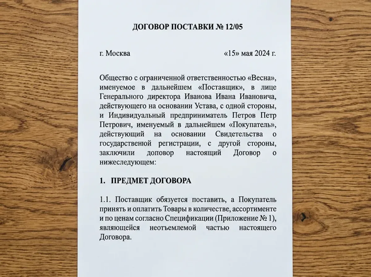 Тот же документ, выровненный в кадре