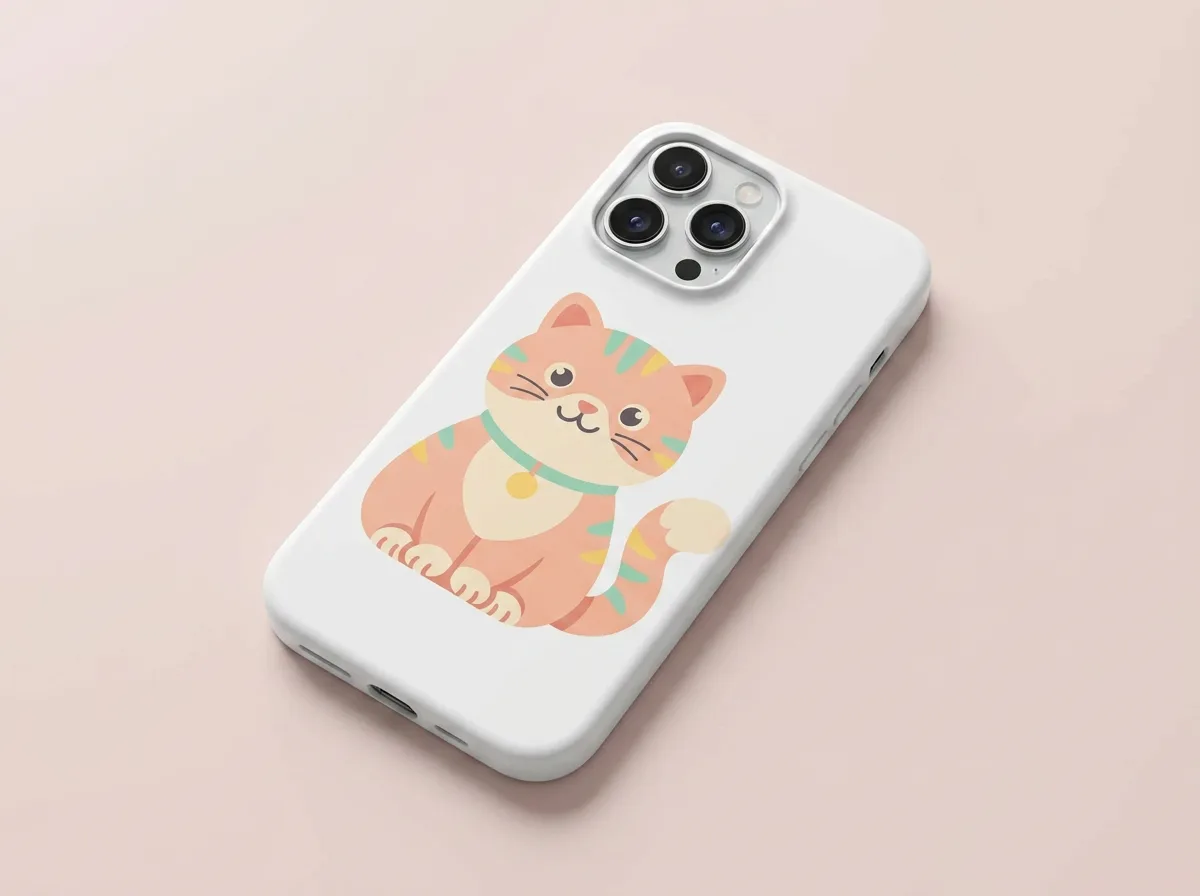 Силиконовый чехол iPhone с принтом на розовом фоне