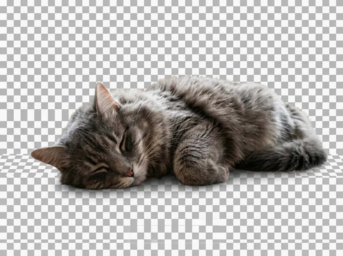 Кот на прозрачной подложке