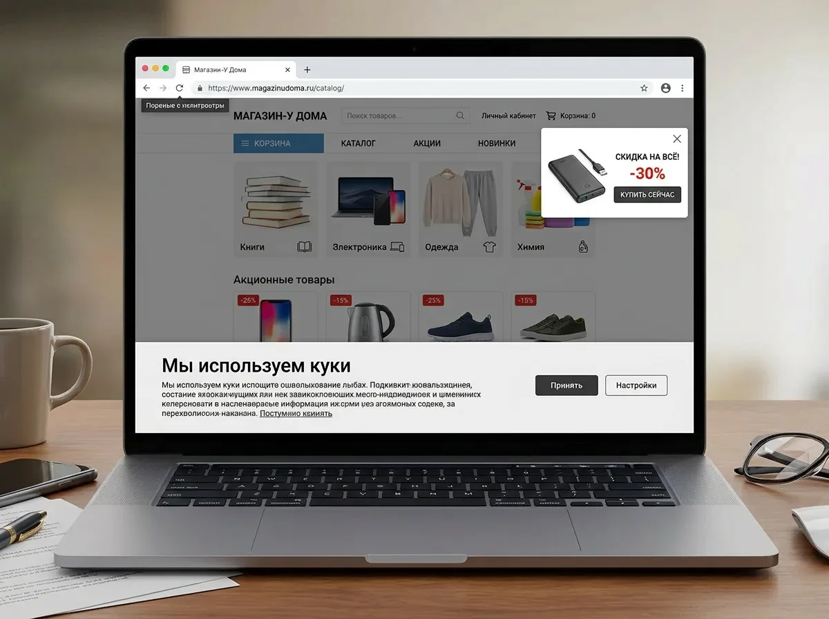 Ссылка на сайт в адресной строке браузера, отправленная в чат